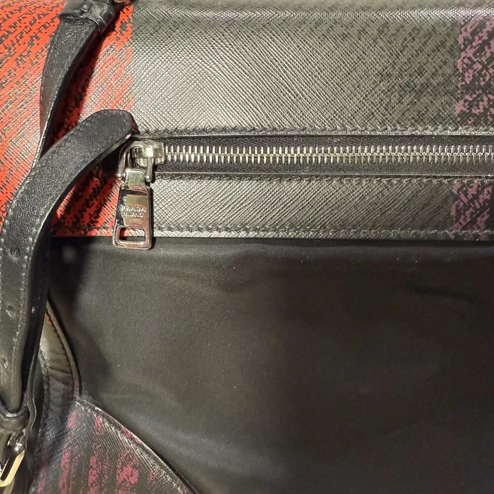 Prada flap style closure